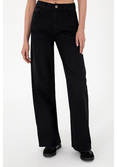 U.S. Polo Assn. Kadın Siyah Loose Fit Jean Pantolon 50308350-DN0027 U.S. Polo Assn. Kadın Siyah Loose Fit Jean Pantolon 50308350-DN0027