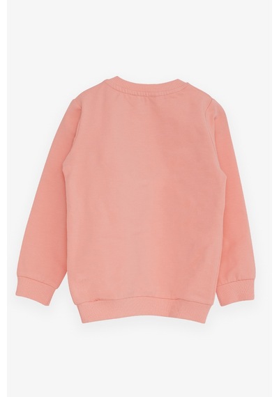 Breeze Kız Çocuk Sweatshirt Ayıcık Aksesuarlı 1.5-5 Yaş, Somon