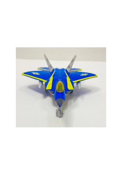 Metal Savaş Uçağı Mavi Işıklı Sesli F16 Model Uçak