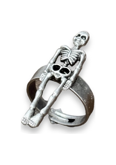 Takı Dükkanı İskelet Model Boyu Ayarlanabilir Unisex Erkek Kadın Yüzük Bby51 Gümüş