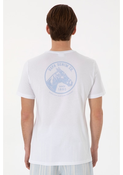 U.S. Polo Assn. Erkek Regular Fit Bisiklet Yaka Beyaz Tişört 50299544-VR013 U.S. Polo Assn. Erkek Regular Fit Bisiklet Yaka Beyaz Tişört 50299544-VR013