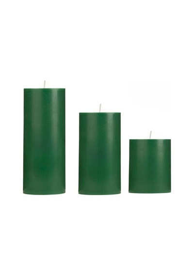 Medium Çam Kokulu Set Mum Çap 7 Cm Yeşil Yeşil