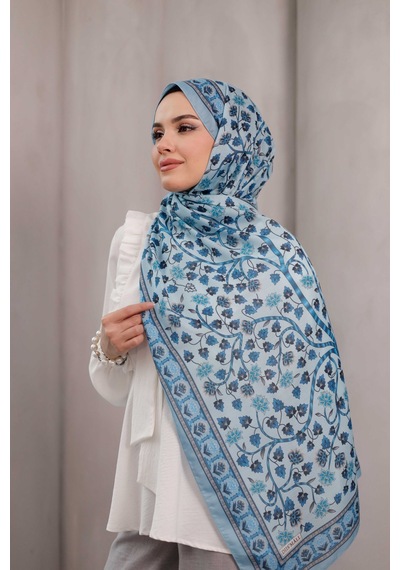 Mimiyum Alya Desen Soft Şal Bebe Mavisi
