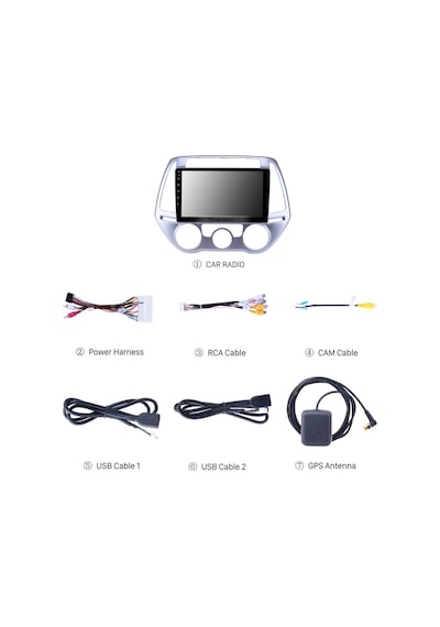 Hyundai I 20 Manual Ac 2008-2012 Uyumlu Multi Medya Navi Gasyon Usb Kamera Carplayer