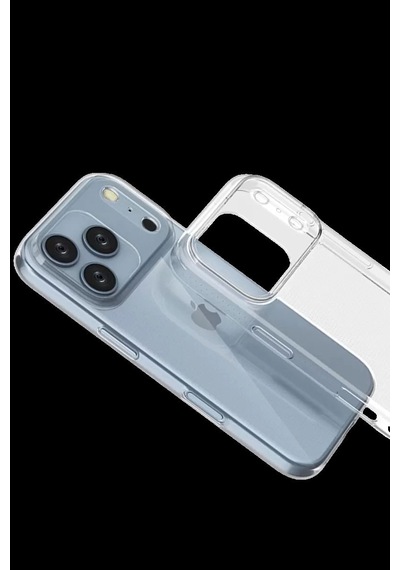 Apple İphone 17 Pro Max Lüx Şeffaf Silikon - Şeffaf