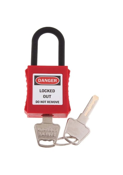 Safelock Bd-g11 İzole Emniyet Güvenlik Asma Kilit 38mm - Kırmızı