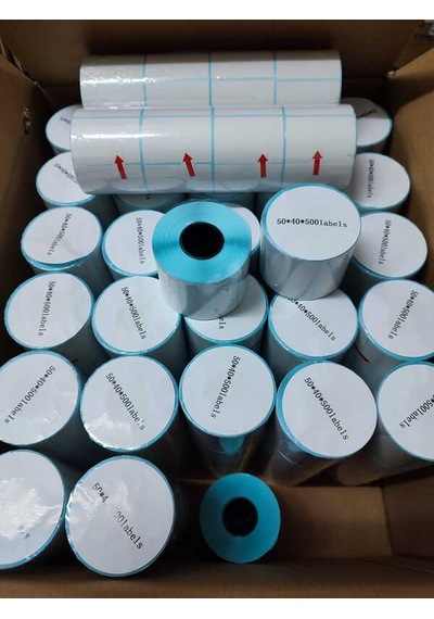 Barkod Etiket Sticker 50x40 Mm Lamine Termal Etiket 1 Rulo 500 Tam Adet Etikettir 1