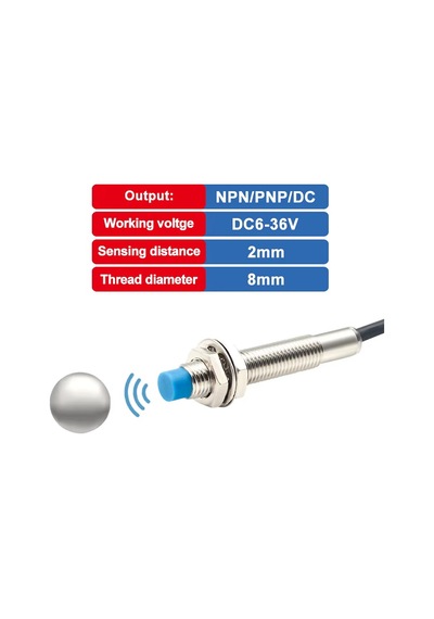 Lj8a3-2-z/bx Endüktif 2mm Metal Algılayıcı Sensör Npn No Temassız Proximity 3 Telli Dc 6v-36v
