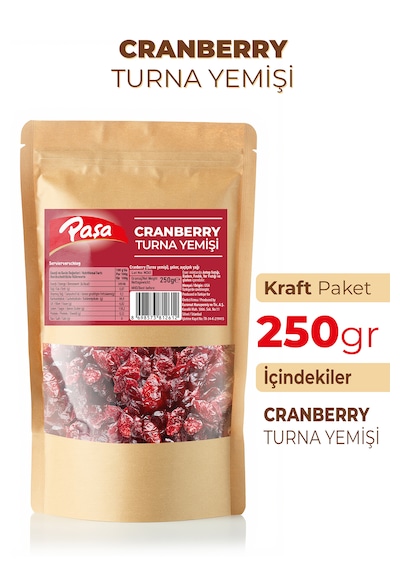 Kurutulmuş Turna Yemişi Cranberry 250 Gr 240 G