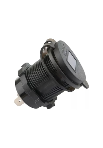 Voltmetreli Usb Portu 4.2a 12v 24v Mavi Led Işıklı