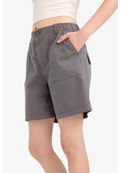 DeFacto Coool Normal Bel Kısa Paça Gabardin Bermuda Şort F3318AX25SMAR193