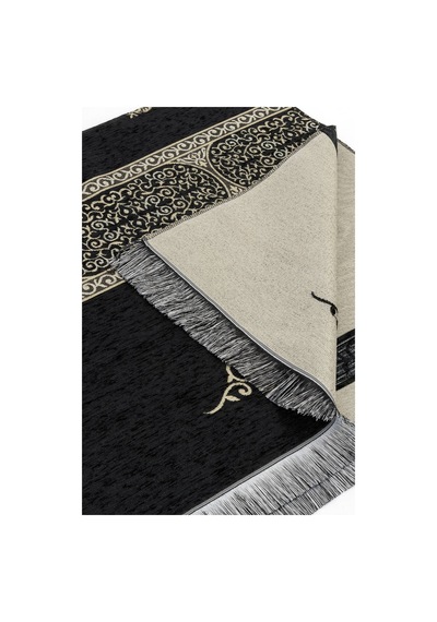 Kabe Desenli Şönil Seccade - Siyah