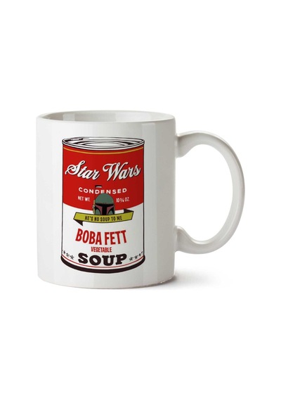 Star Wars Campbells Soup Boba Fett Andy Warhol İki Tarafı Baskılı Kupa Bardak Çok Renkli