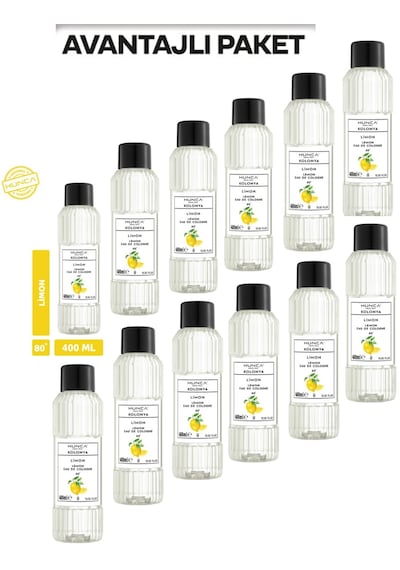 Hunca 80 Derece Limon Kolonyası Pet Şişe 12 x 400 ML