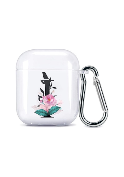 Apple Uyumlu AirPods 1 Nesil Harf Tasarımlı Şeffaf Silikon Kılıf İ Beyaz 6 Ay 2 Ap
