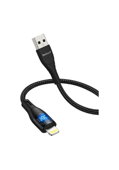 Ferro Reshurk Re-097 Usb-c & Lightning Metal Uclu Ledli 1000cm 3a Hızlı Data - Şarj Hasır Kablo