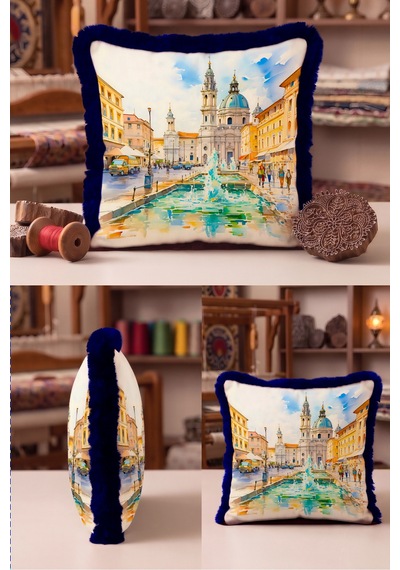 Şehir Manzaralı Mimari Saçaklı Yastık Kılıfı-vintage Kent Bej Mavi Lacivert Püsküllü Kırlent Kılıfı Uzak Lagün Mira Şehir Manzaralı Mimari Saçaklı Yastık Kılıfı-vintage Kent Bej Mavi Lacivert Püsküllü Kırlent Kılıfı Uzak Lagün Mira