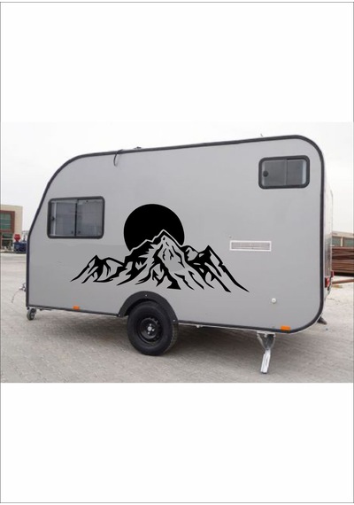 Dağ Kamp Offroad Adventure Karavan Araba Oto Sticker 40x19cm