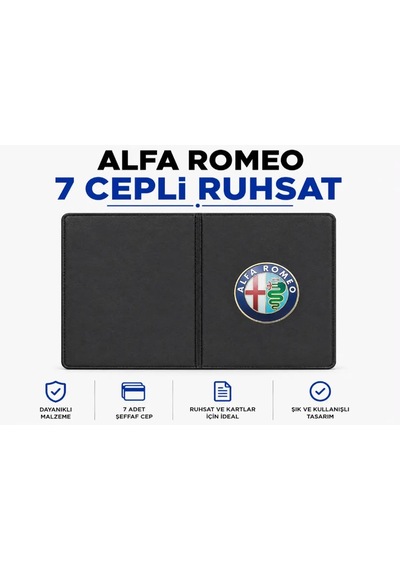 Alfa Romeo 7 Cepli Ruhsat Kabı Şık Ve Kullanışlı Tasarım 0