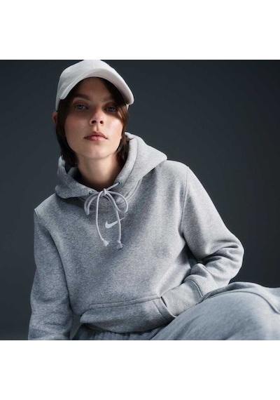 Nike Sportswear Phoenix Polar Kapşonlu Gri Sweatshirt-sportxstore