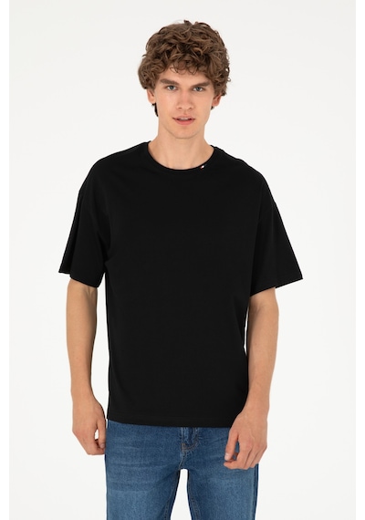 U.S. Polo Assn. Erkek Oversize Fit Bisiklet Yaka Siyah Tişört 50294288-VR046 U.S. Polo Assn. Erkek Oversize Fit Bisiklet Yaka Siyah Tişört 50294288-VR046