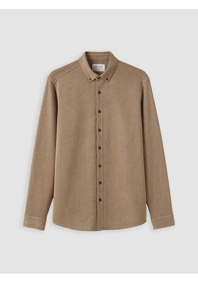 Lcw Vision Kahverengi Slim Fit Erkek Dokulu Gömlek