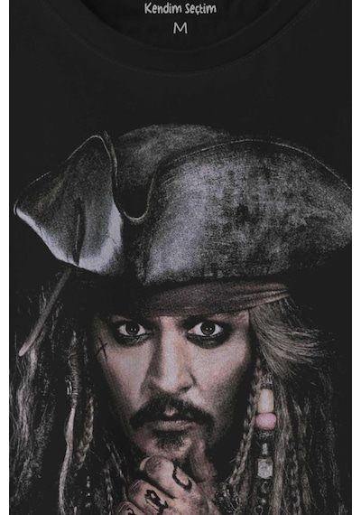 Jhonny Depp Captain Jack Sparrow Karayip Korsanları Pirates Caribbean Baskılı Tişört Unisex T-shirt 001 Jhonny Depp Captain Jack Sparrow Karayip Korsanları Pirates Caribbean Baskılı Tişört Unisex T-shirt 001