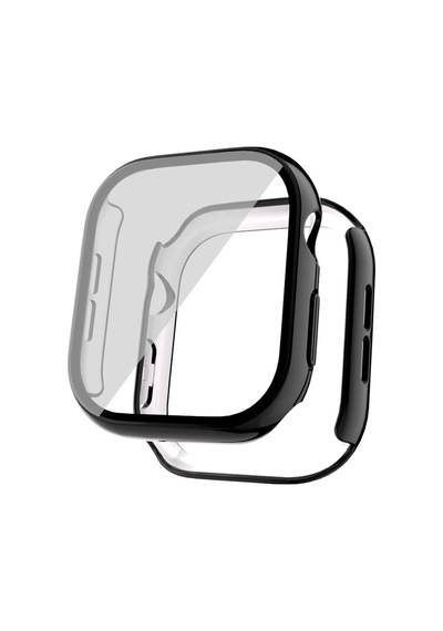 Apple Uyumlu  Watch  10 46mm Sert Pc Kasa Electroplatink Çerçeveli Ekran Koruyucu Redclick Watch  Gard 36