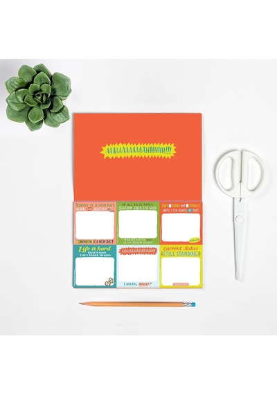 Em & Friends Daily Struggle Yapışkan Not Paketi, 6 Yapışkan Not Pedi Seti, 6,3 X 6,3 Cm Ve 40 Yaprak