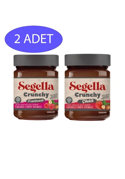 Segella Frambuaz & Çilek Meyve Parçacıklı Kakaolu Fındık Kreması 2 Li Set 350gr