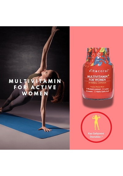 Multivitamin For Women 30 Bitkisel Kapsül Multivitamin For Women 30 Bitkisel Kapsül