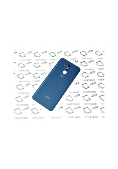 Tkgz - Mate 20 Lite Arka Pil Batarya Kapağı (Cam Kamera) Mavi