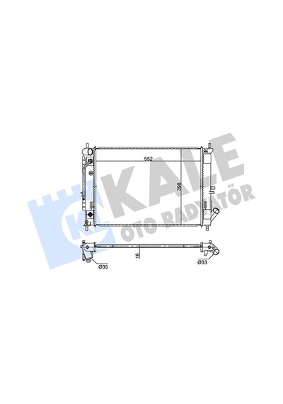 Kale-radyator Radyatör Al/pl/brz Elentra-kıa Cerato-cerato Koup Kale 354285 253103x600 253103x650