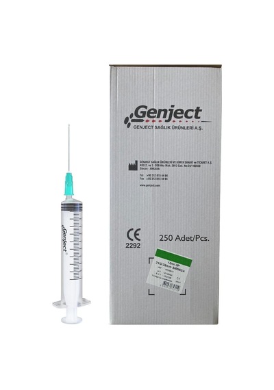 - 10 Ml 3parça 21g 0.80x38mm Enjektör - 250 Adet