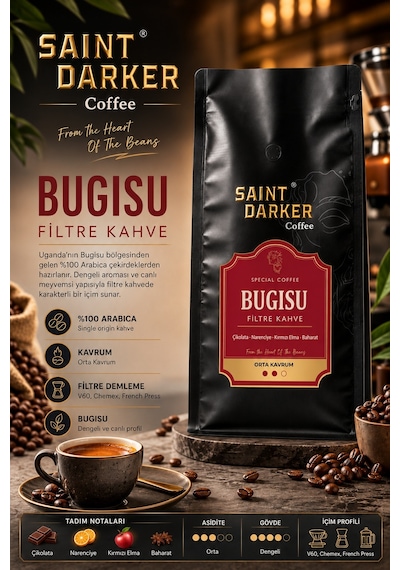 Saint Darker Bugisu %100 Arabica Filtre Kahve 1 KG