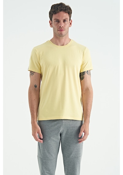 Air Jones Tommy Life Calvin Sarı Basic Erkek T-shirt - 88245 Sari