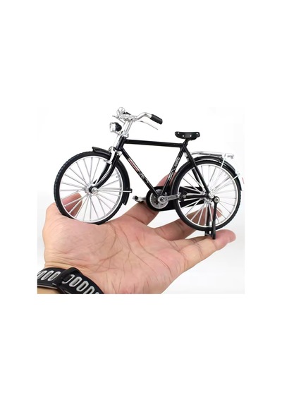 Siyah Yüksek Kaliteli Metal 1:10 Ölçek Koleksiyonluk Die Cast Model Klasik Bisiklet Çok Renkli