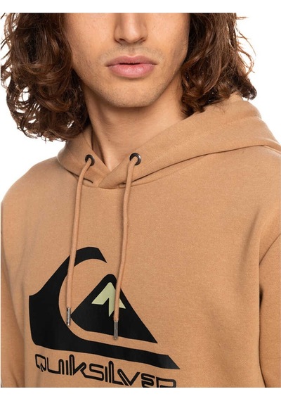 Quiksilver Big Logo Hood Erkek Kapüşonlu Sweatshirt Bej