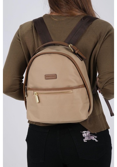 Silver Polo Sp1212 Kadın Sırt Çantası Saten Vizon-camel