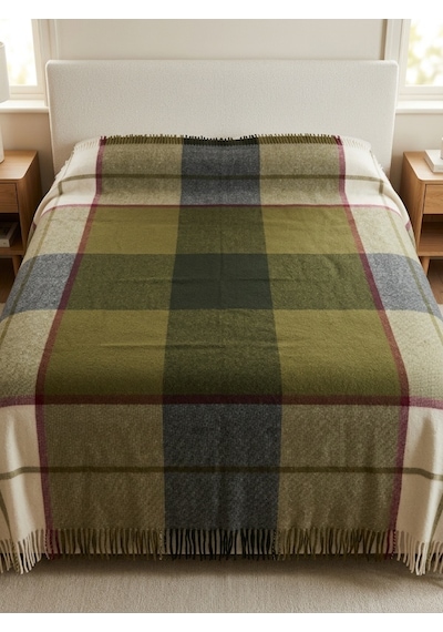 Gençev Home &Selin& %100 Saf Yün Scotch Battaniye Battal Boy (296318634)