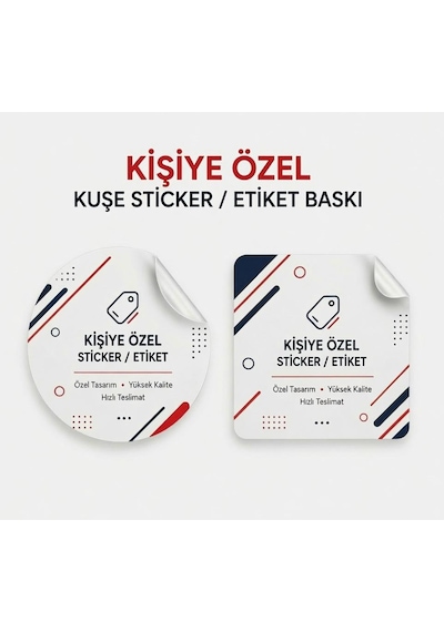 Kına Etiketi - Düğün, Nişan, Kına 5x5 Cm Yapışkanlı Kuşe - 54 Adet Beyaz