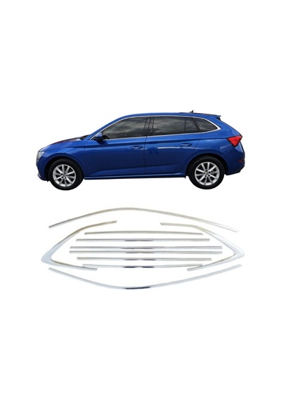 Skoda Uyumlu Scala 2019+ 12 Parça Cam Çerçevesi