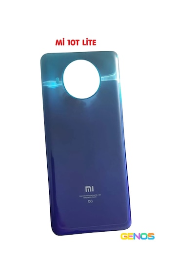 Xiaomi Mi 10t Lite Uyumlu Arka Cam Pil Kapağı Batarya Kapağı Mavi Diğer