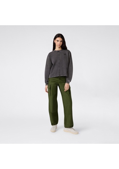 Champion Crewneck Regular Fit Kadın Gri Sweatshirt 118480 2800153