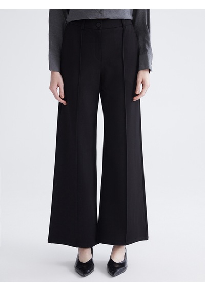 Lcwaıkıkı Classic Siyah Standart Fit Geniş Paça Kadın Pantolon