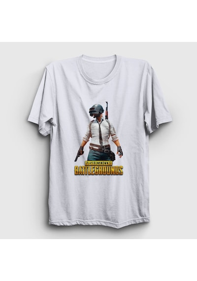Presmono Unisex Cover Pubg T-shirt Beyaz