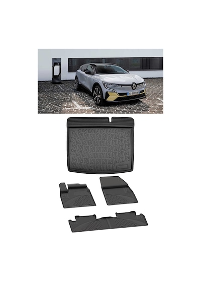 Sahler Renault Megane E-tech 2022 Sonrası 4.5d Paspas 3d Rizline Bagaj Havuzu