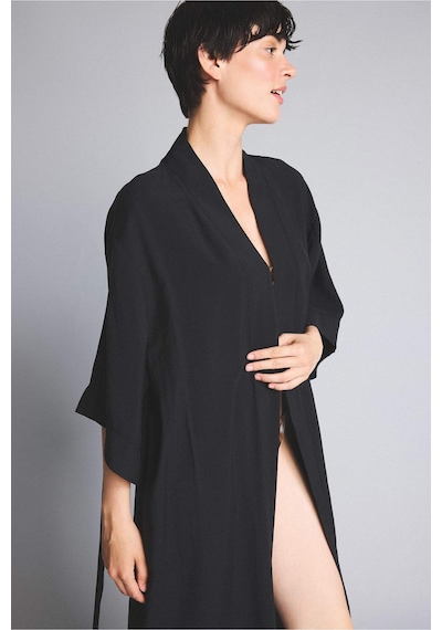 Defacto Jaquette X Defacto Palmiyeli Kimono H1249ax26hsbk27 Siyah-bk27