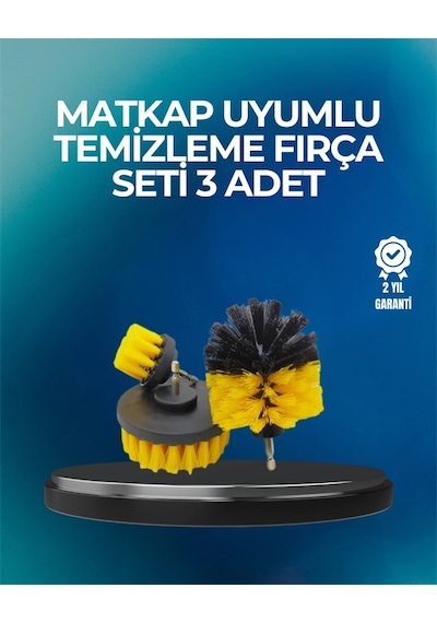 Mey İthalat Derinlemesine Temizlik İçin Dayanıklı Kıllı Matkap Fırçası Başlığı