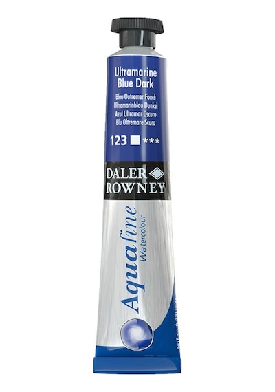 Daler Rowney Aquafine Tüp Sulu Boya 8ml 123 Ultramarine Blue Dark